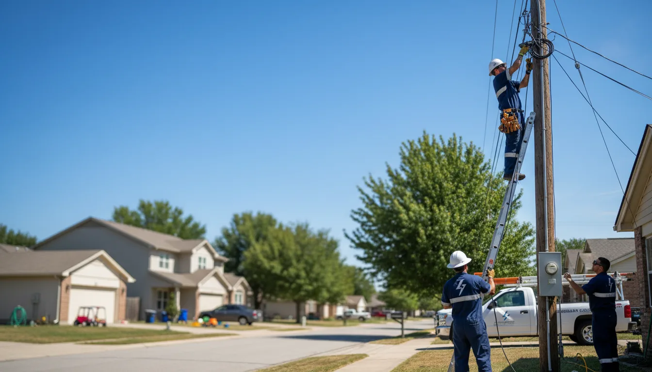 Residential electrician providing installation services in Preston Park, PA